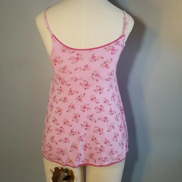 VICTORIA'S SECRET ANGEL SLEEP TOP S PINK FLORAL - Picture 4 of 5